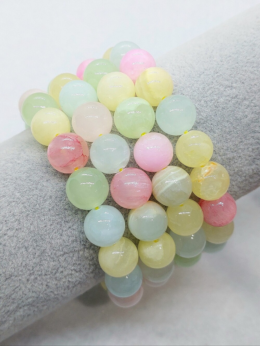 10mm Natural Colorful Calcite "Dyed" Bracelets